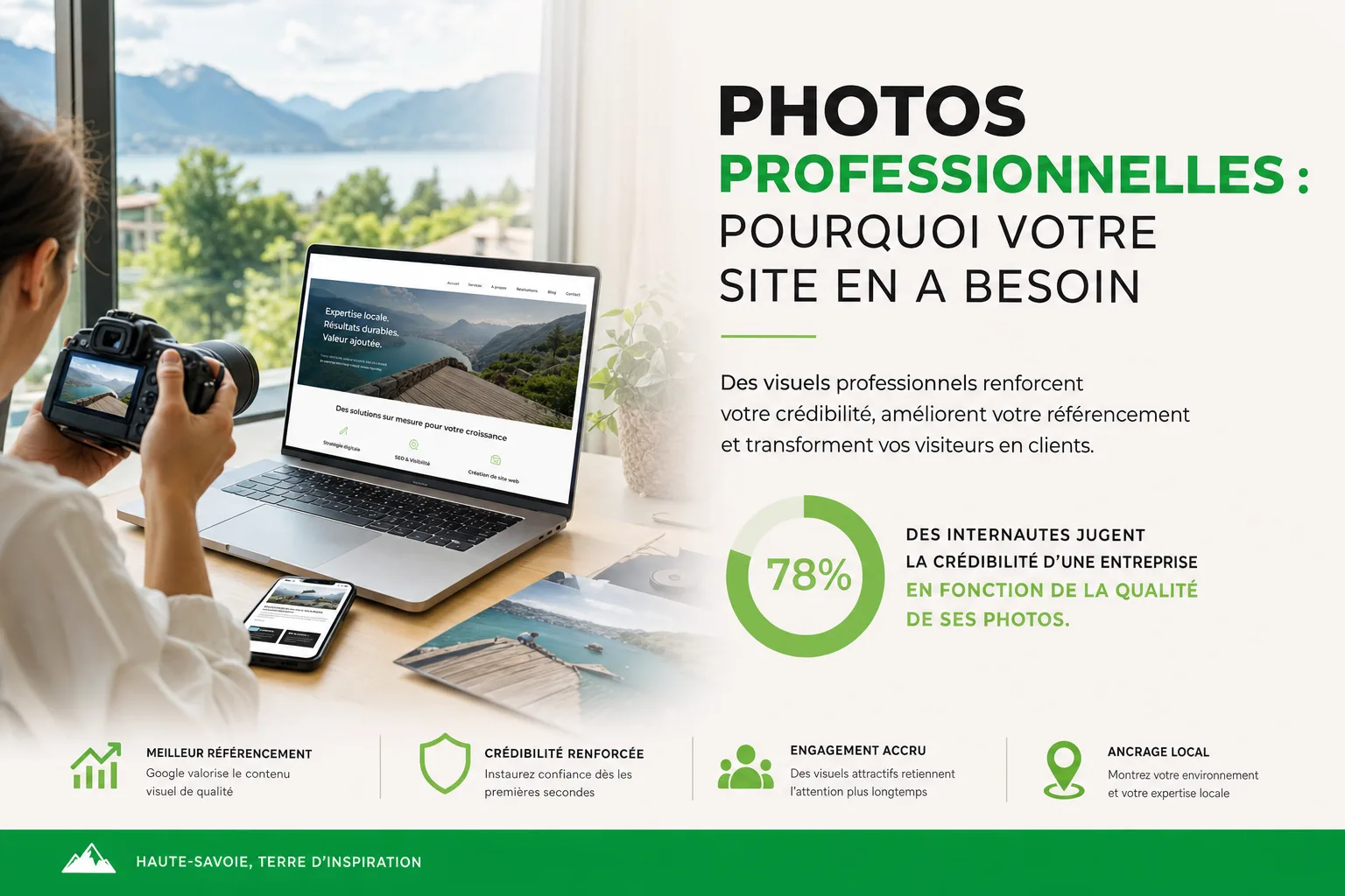 Photos professionnelles : pourquoi votre site en a besoin