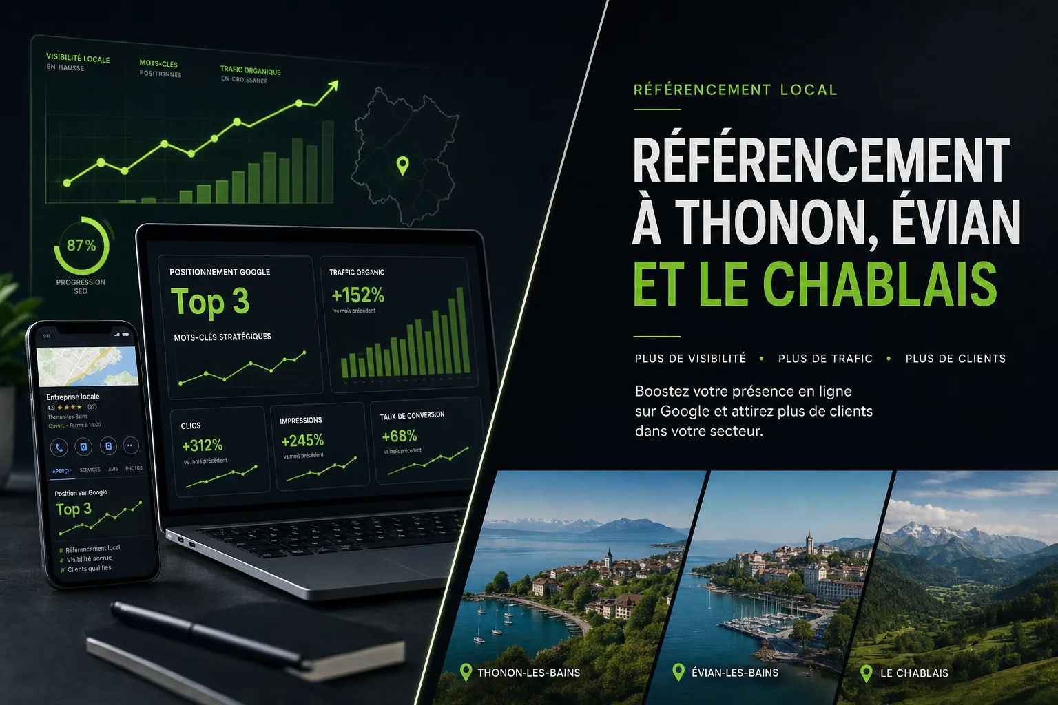 Référencement à Thonon, Évian et le Chablais