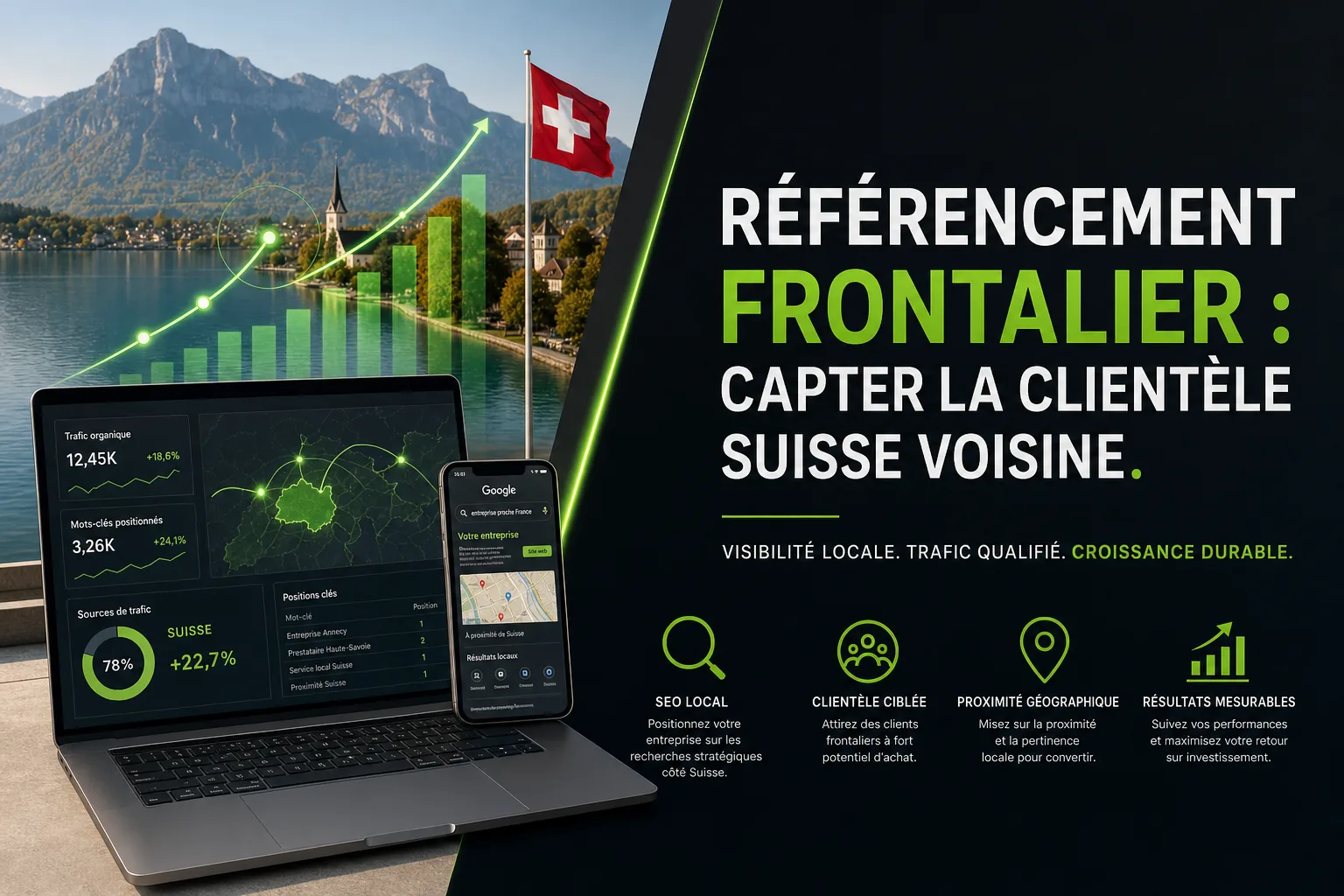 Référencement frontalier : capter la clientèle suisse voisine