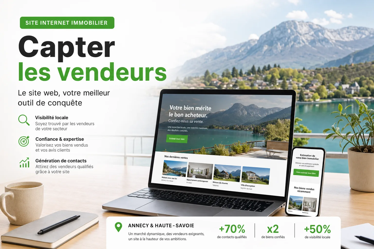 Site internet pour agent immobilier : capter les vendeurs