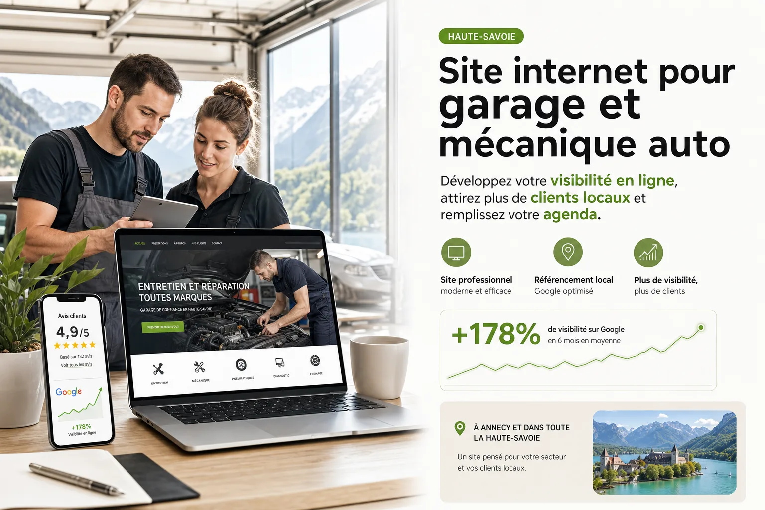 Site internet pour garage et mécanique automobile
