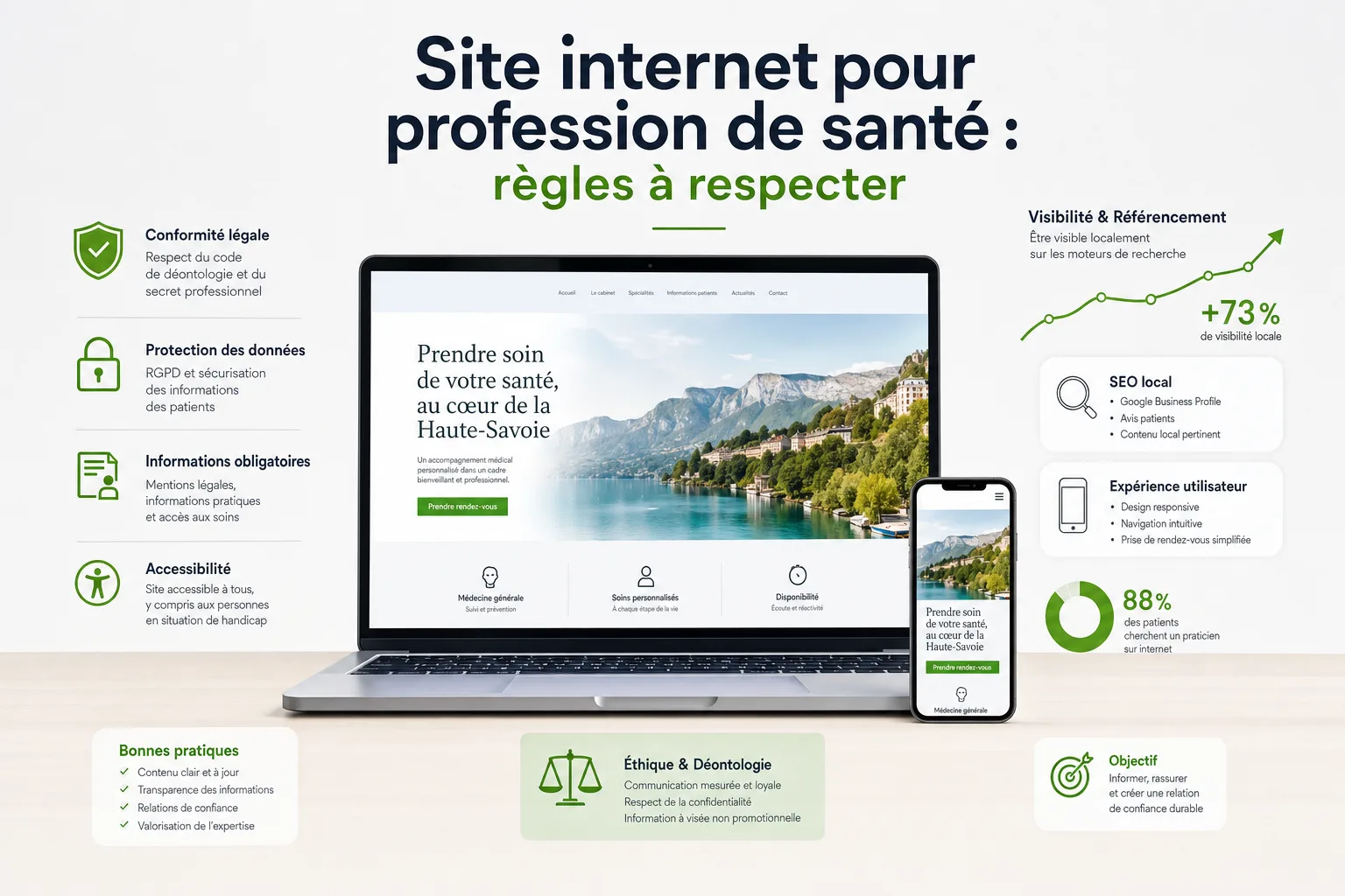 Site internet pour profession de santé : règles à respecter