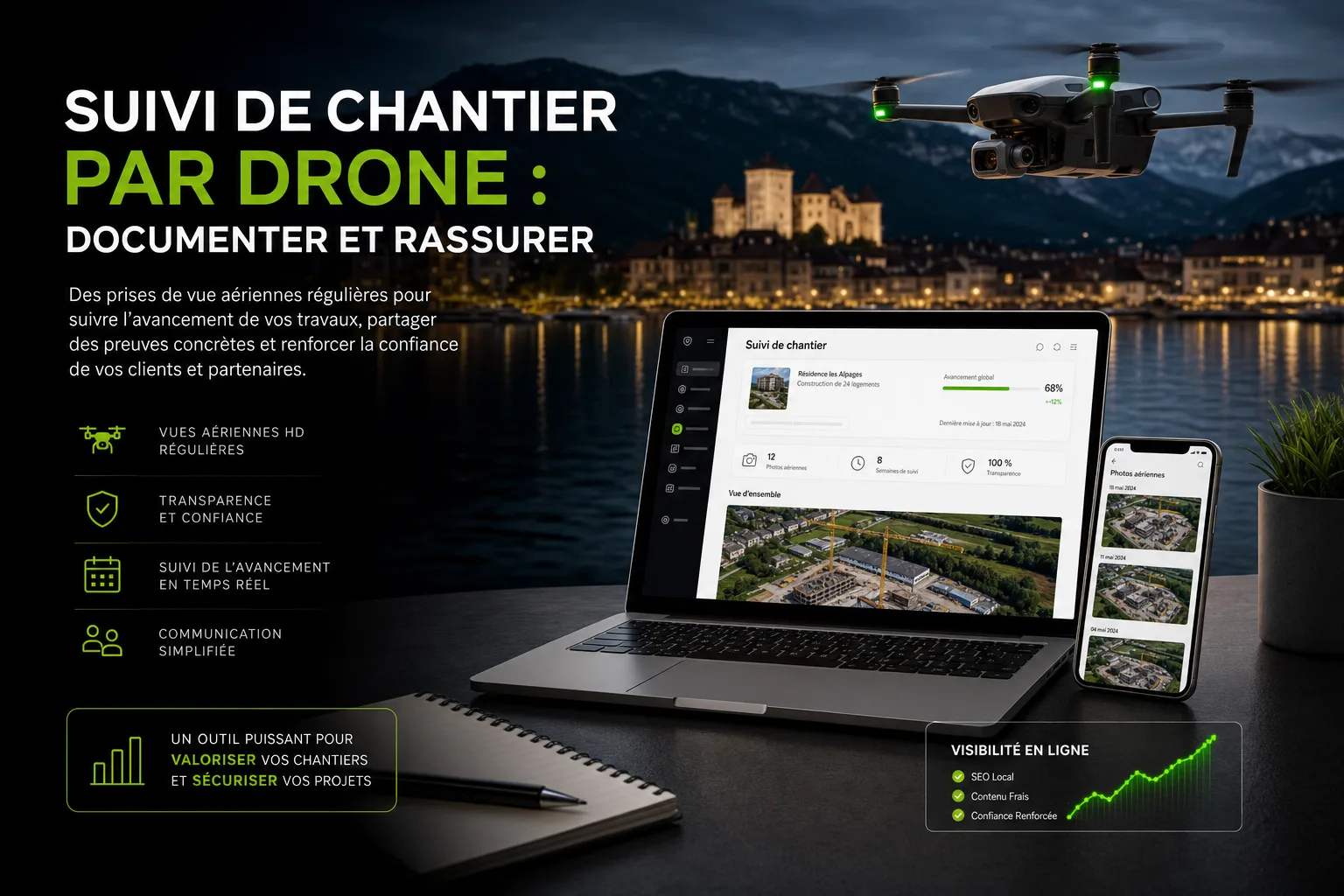Suivi de chantier par drone : documenter et rassurer