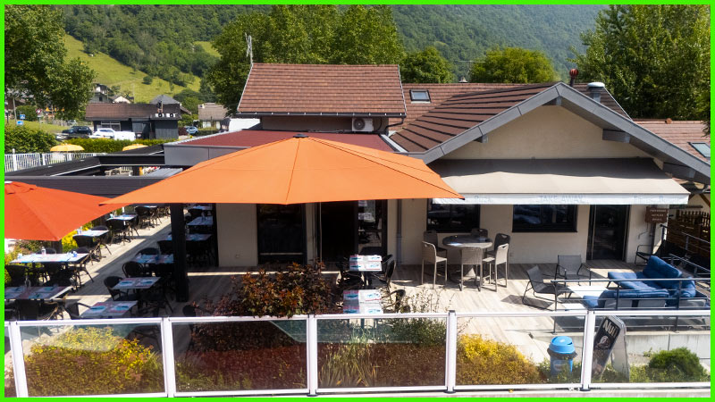 Photo drone camping tourisme Haute-Savoie